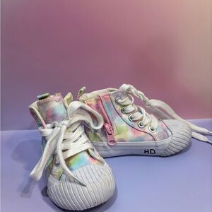 Cat & Jack Pastel Tie-Dye High-Top Sneakers in Pink, Blue, Yellow